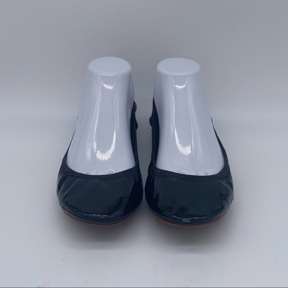 Tory Burch Eddie Black Patent Leather Ballet Flats - Picture 11 of 14